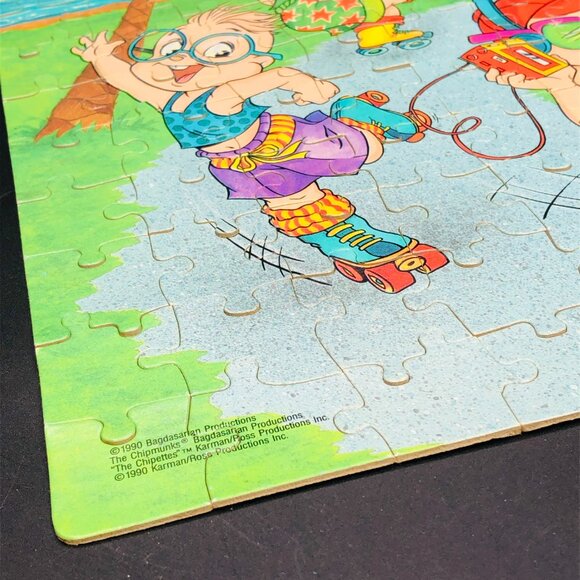 Vintage 1990 Alvin and The Chipmunks at the Beach 100 pcs Jigsaw Puzzle COMPLETE - Picture 8 of 12